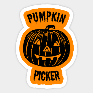 Adorable Pumpkin Picker Kids' Halloween Tee Sticker